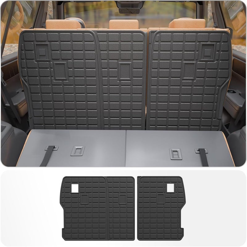 Thinzyou Kick Mats Compatible with 2024 2025 2026 Hyundai Santa Fe Back Seat Cover Protector TPE All Weather Backrest Mats 2024 Santa Fe Accessories (2024-2026,2nd Row Backrest Mat) - Image 1